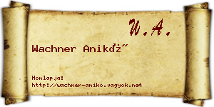 Wachner Anikó névjegykártya